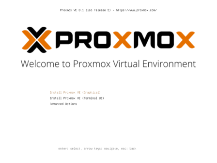 Promox VE install 01